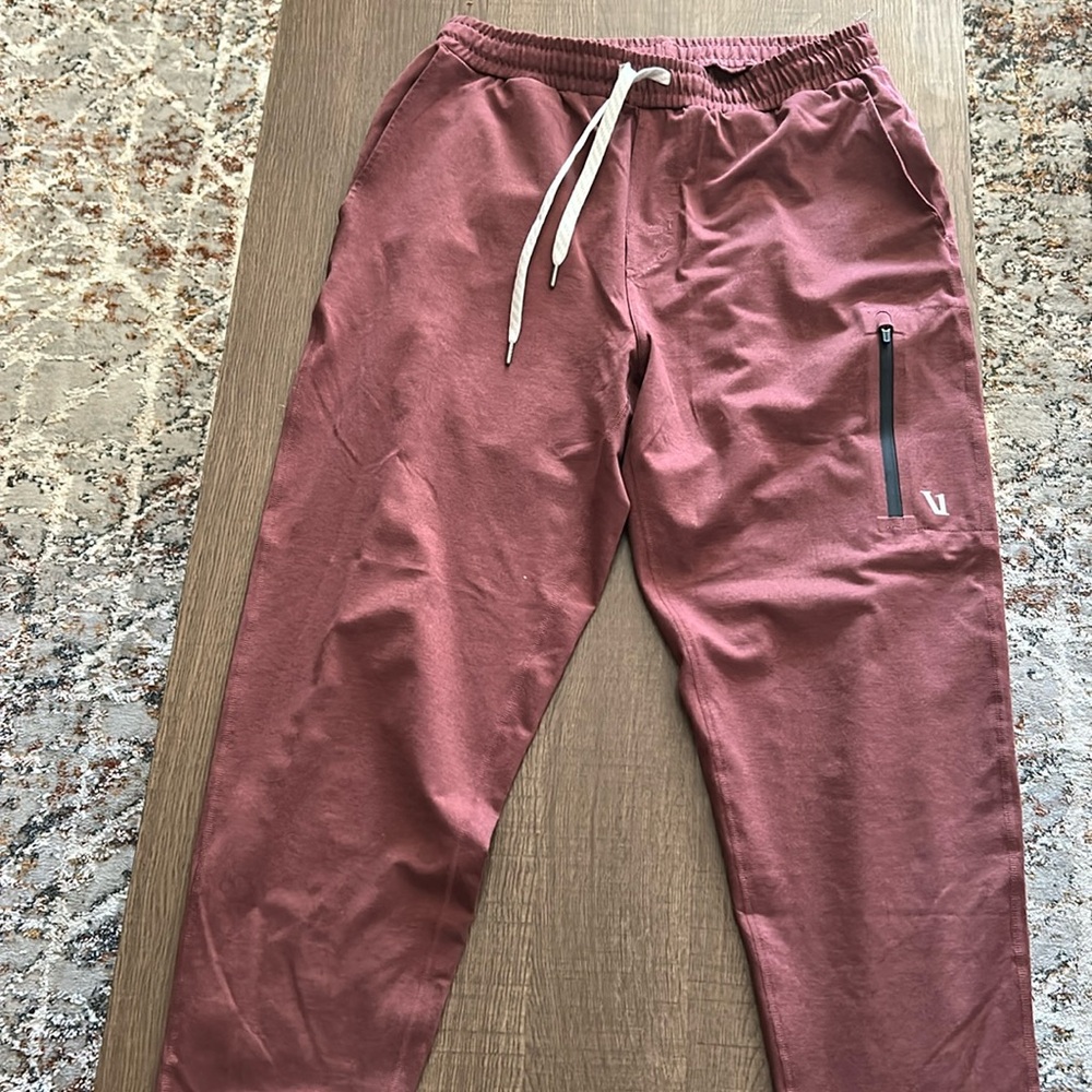 Vuori Jogger‎ Mens S EUC Pockets Drawcord Stretch Performance Brown